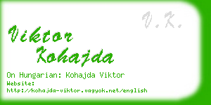 viktor kohajda business card